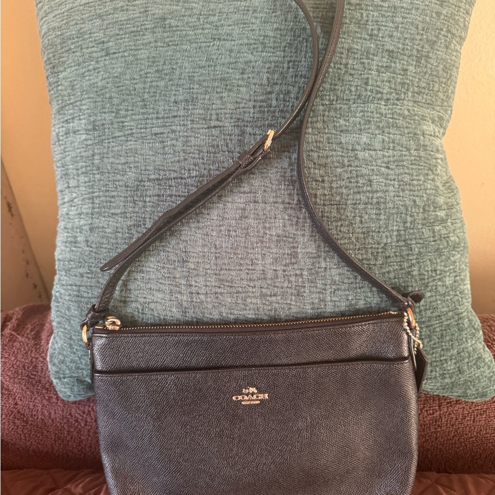 Coach Dark Leather Crossbody Bag